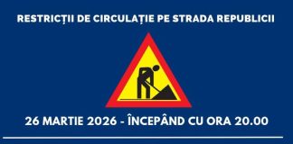 Restricții de circulație pe strada Republicii din Focșani, începând din această seară