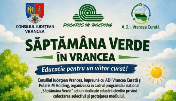 Educația pentru mediu începe cu tinerele generații: acțiuni dedicate elevilor din Focșani în cadrul „Săptămânii Verzi”
