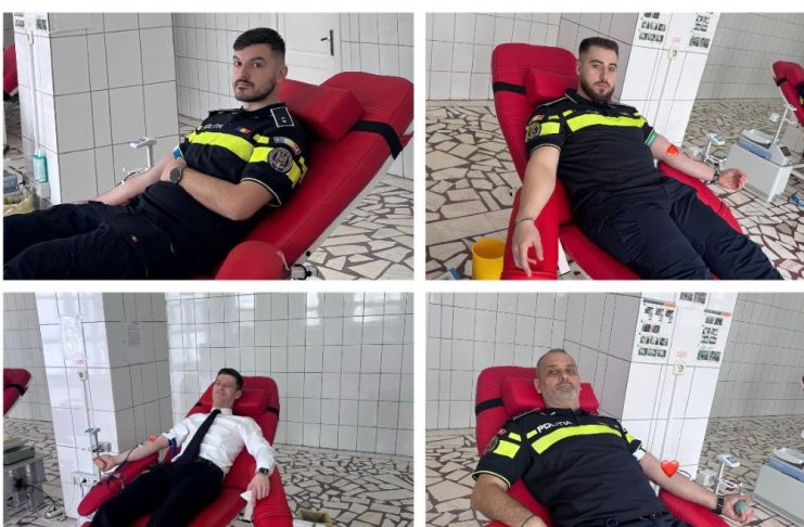 Picături de viață donate de polițiștii vrânceni / IPJ – acțiune de donare de sânge