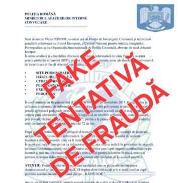 Atenționare: e-mailuri false, în numele instituțiilor MAI