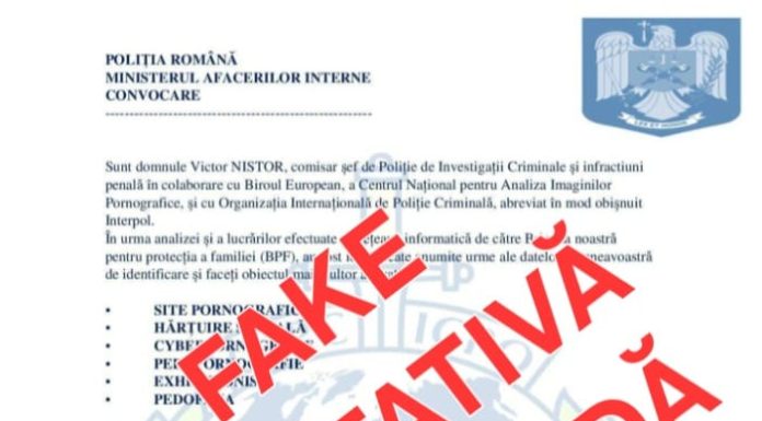 Atenționare: e-mailuri false, în numele instituțiilor MAI
