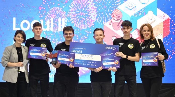 Echipa HearMe de la Liceul „Simion Mehedinți” din Vidra, locul II la competiția națională Solve for Tomorrow