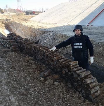 Sute de obiecte de muniție descoperite în zona Tișița