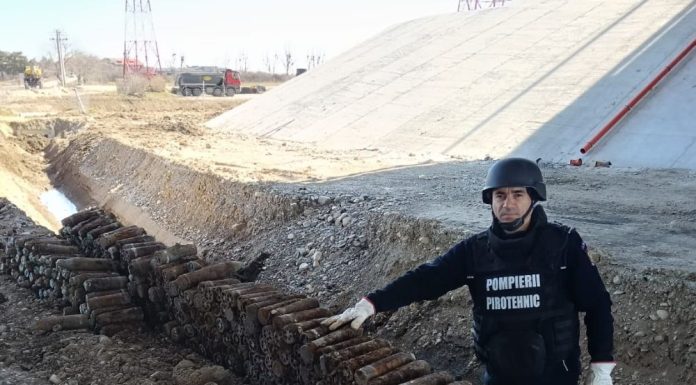 Sute de obiecte de muniție descoperite în zona Tișița