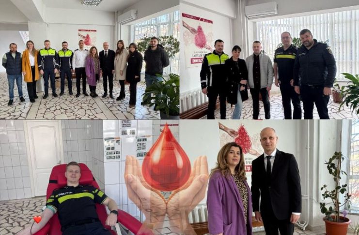 Polițiștii vrânceni continuă campania de donare de sânge