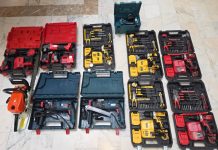 Unelte electrice fără acte de proveniență, ridicate de jandarmi la Adjud