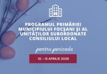 Programul Primăriei Focșani și al unităților subordonate în zilele de Paști
