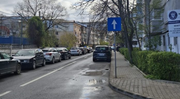 Sens unic pe strada Dornișoarei din Focșani