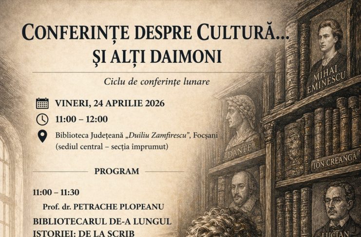 Conferințe despre Cultură la Biblioteca Județeană