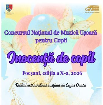 Copiii talentați sunt așteptați să se înscrie la Concursul de Muzică Ușoară ”Inocență de copil”