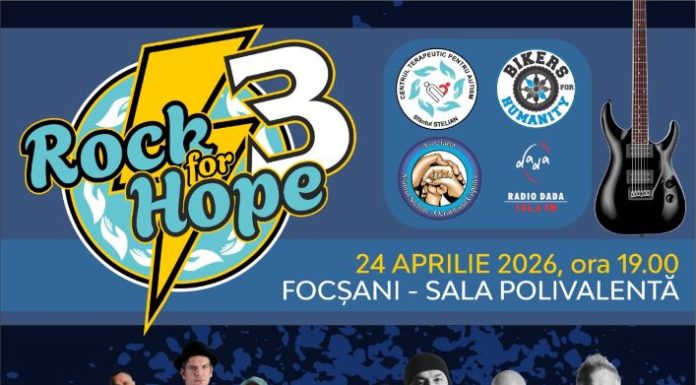 Rock for Hope 3 – Dăruiește speranță copiilor cu autism! / Spectacol caritabil, vineri, la Focșani
