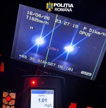 Șofer beat turtă, prins cu 162 km/h pe E85, la Urechești