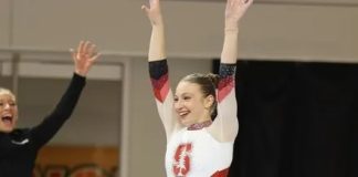 Ana Maria Bărbosu, mulțumită de evoluțiile sale în primul an ca gimnastă la Universitatea Stanford