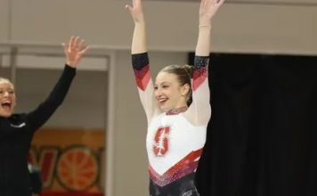 Ana Maria Bărbosu, mulțumită de evoluțiile sale în primul an ca gimnastă la Universitatea Stanford