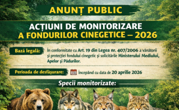 Direcția de Mediu Vrancea va monitoriza mamiferele protejate din fondurile cinegetice