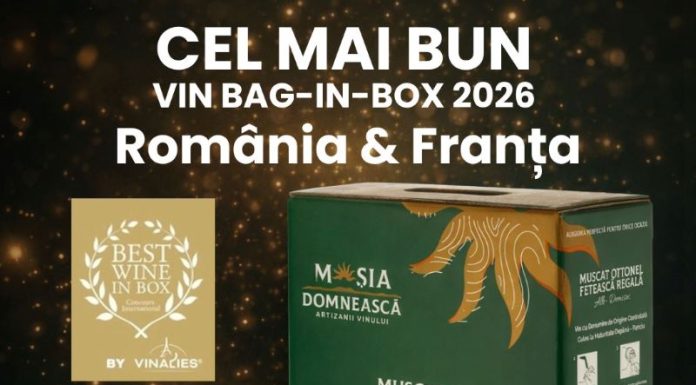 Vin produs de Crama Moșia Domnească, medalie de aur la Concursul Internațional VINALIES – Best Wine in Box 2026