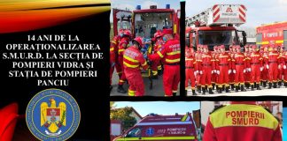 Aniversare: 14 ani de activitate SMURD la Secția de Pompieri Vidra și Stația de Pompieri Panciu