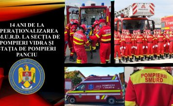 Aniversare: 14 ani de activitate SMURD la Secția de Pompieri Vidra și Stația de Pompieri Panciu