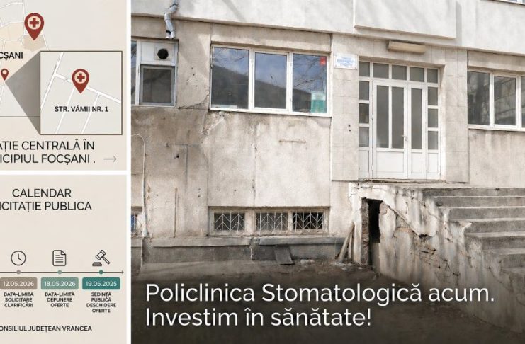 Consiliul Județean Vrancea lansează licitația pentru reabilitarea și închirierea Policlinicii Stomatologice din Focșani