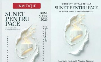 Cursanții Școlii Populare de Artă Focșani, participanți la concertul ”Sunet pentru pace”, de Florii, la Palatul Parlamentului