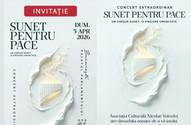 Cursanții Școlii Populare de Artă Focșani, participanți la concertul ”Sunet pentru pace”, de Florii, la Palatul Parlamentului