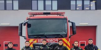 Șase tineri care se pregătesc pentru a deveni subofițeri, în practică la ISU Vrancea