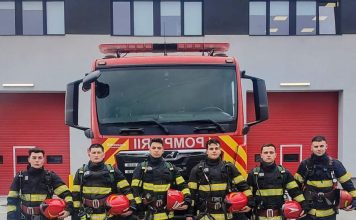 Șase tineri care se pregătesc pentru a deveni subofițeri, în practică la ISU Vrancea