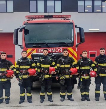 Șase tineri care se pregătesc pentru a deveni subofițeri, în practică la ISU Vrancea