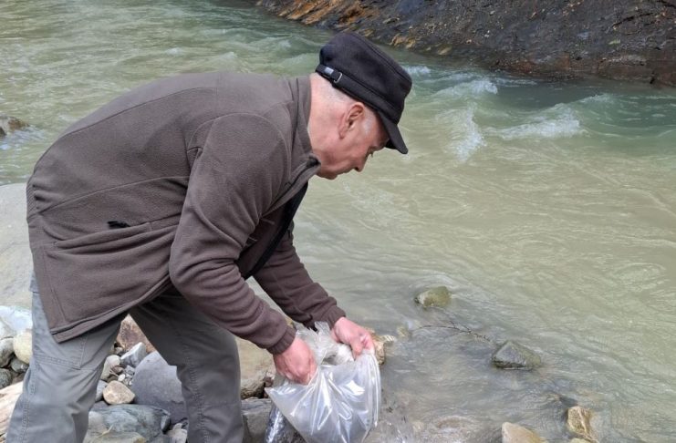 FOTO Repopulare cu 20.000 de puieți de păstrăv în apele din Parcul Natural Putna Vrancea