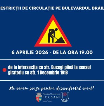 Restricții de circulație și pe bulevardul Brăilei