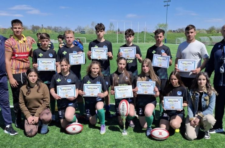 Echipa de rugby a LPS Focșani, locul II la etapa de zonă a Olimpiadei Sportului Școlar