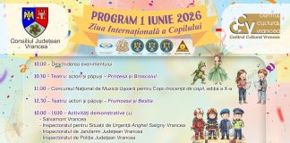 Program pentru copii, organizat de Centrul Cultural Vrancea în ziua de 1 iunie