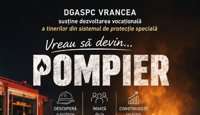 Adolescenți din sistemul de protecție specială vor participa la atelierul „Vreau să devin… Pompier”