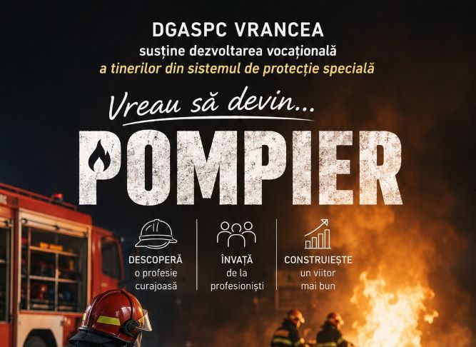 Adolescenți din sistemul de protecție specială vor participa la atelierul „Vreau să devin… Pompier”