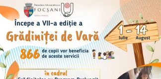 Proiectul ”Grădinița de Vară” continuă la Focșani și în vacanța de vară 2026