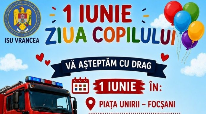 1 Iunie alături de pompierii vrânceni: O zi plină de zâmbete, jocuri și veselie