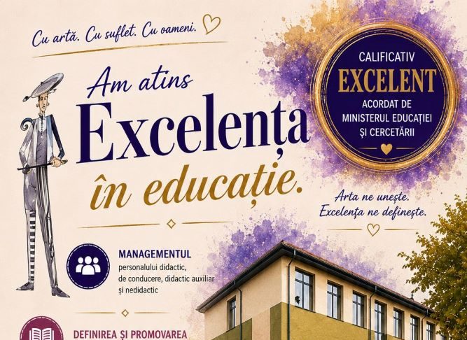 Premieră în învățământul vrâncean: Liceul de Artă „Gh. Tattarescu” din Focșani a primit calificativul ”Excelent” din partea Ministerul Educației