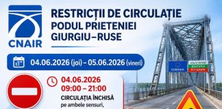 Important: bulgarii închid temporar podul Giurgiu-Ruse