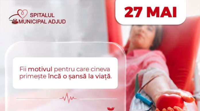 Miercuri, 27 mai, se poate dona sânge la Spitalul Municipal Adjud