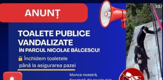 Toaletele publice din Parcul Bălcescu din Focșani, închise din cauza vandalizării / Se va stabili o taxă de utilizare