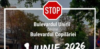 Bulevardul Unirii din Focșani devine pietonal în zona centrală, de Ziua Copilului