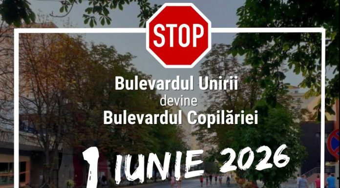 Bulevardul Unirii din Focșani devine pietonal în zona centrală, de Ziua Copilului