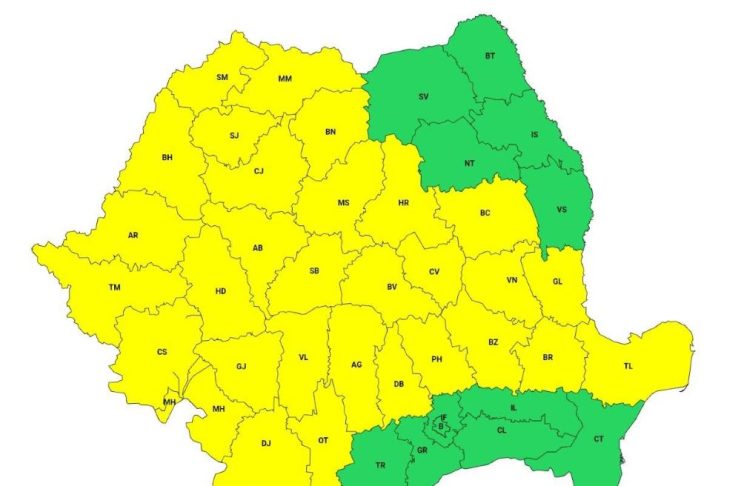 Meteo: vreme instabilă, cu vânt, ploi și vijelii