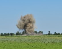 FOTO Proiectile descoperite pe teritoriul județului, detonate în poligonul de la Nănești 3 detonare munitie 1
