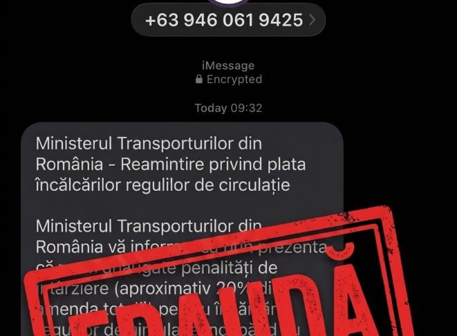 Alertă de fraudă: ”Amendă prin sms”, o nouă tentativă de înșelătorie