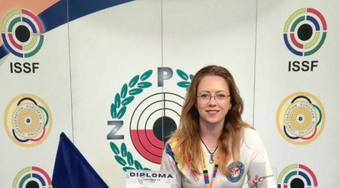 FOTO Polițistă din Vrancea, locul I la IPA Games 2026, la proba de tragere cu pistolul