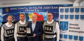 Fost polițist, premiat de DGA Vrancea