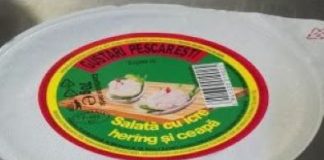 Sortiment de salată de icre, retras de la comercializare