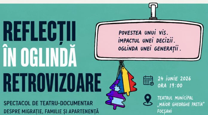 Asociația Platforma Culturală LOUD oferă 89 de invitații pentru beneficiarii și specialiștii DGASPC Vrancea la spectacolul „Reflecții în oglinda retrovizoare”