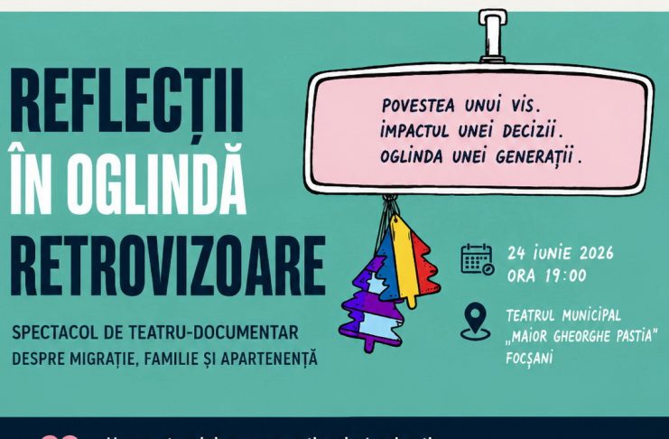 Asociația Platforma Culturală LOUD oferă 89 de invitații pentru beneficiarii și specialiștii DGASPC Vrancea la spectacolul „Reflecții în oglinda retrovizoare”